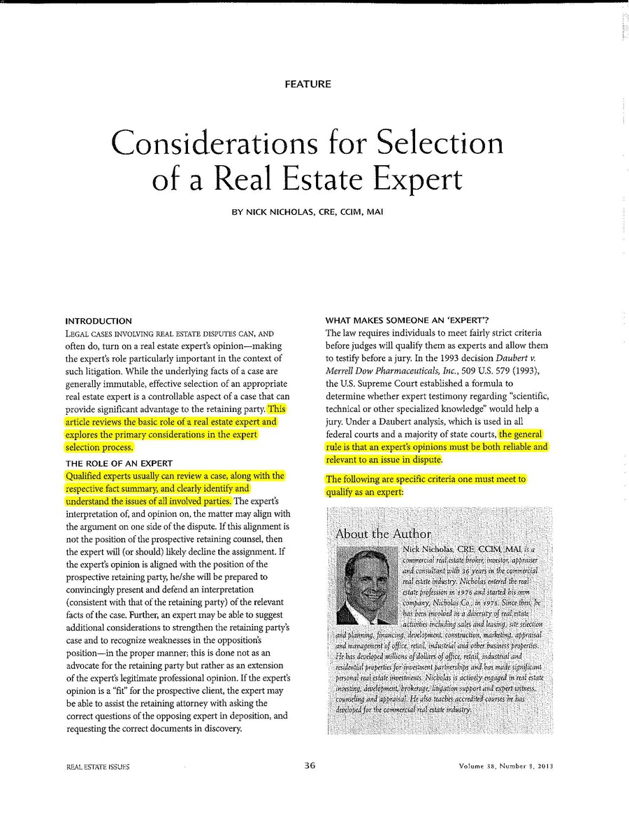 Considerations for Selection of a Real Estate Expert_Page_1